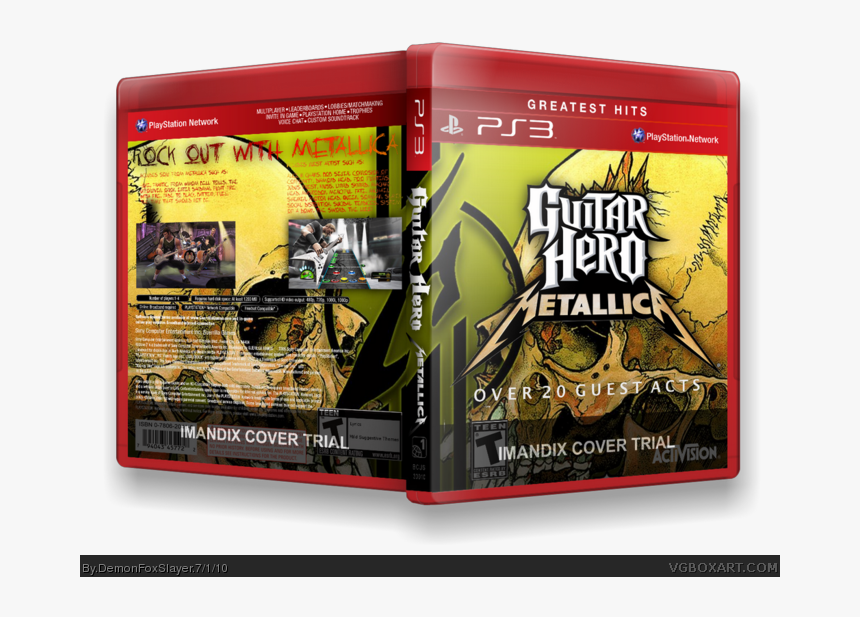 Guitar Hero Metallica Box Art Cover - Guitar Hero Box Art, HD Png Download