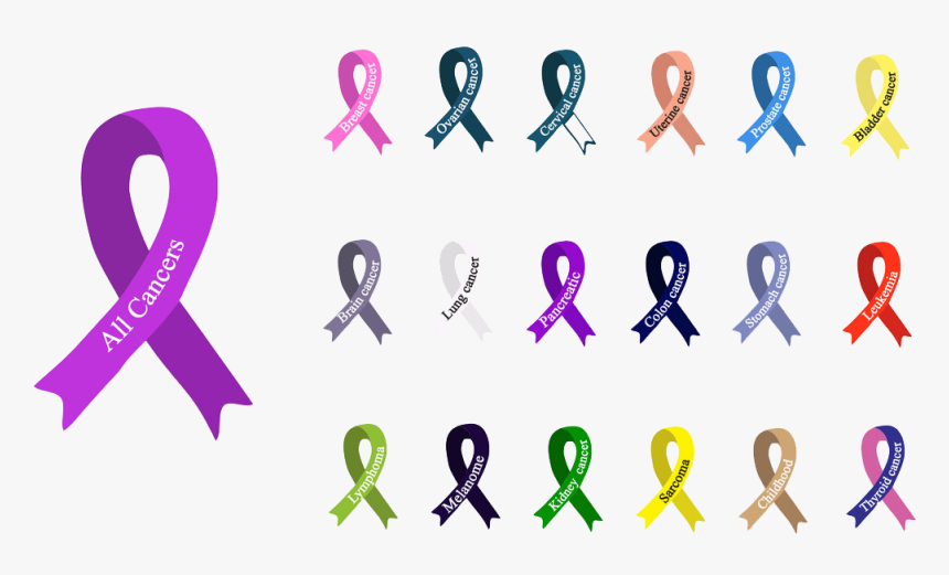 Different Cancer Sign Drawings , Transparent Cartoons - Cancer Ribbon Drawing, HD Png Download