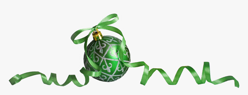 Christmas Green Ribbon Png, Transparent Png