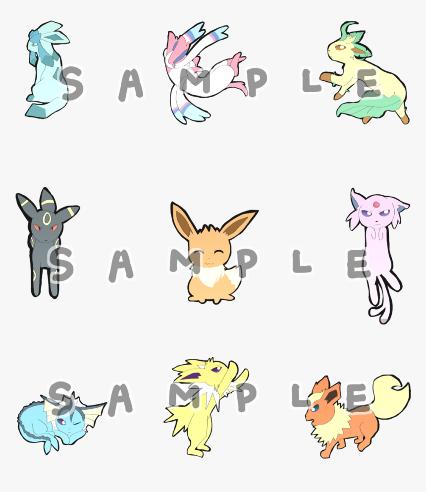 Eeveelutions - Cartoon, HD Png Download
