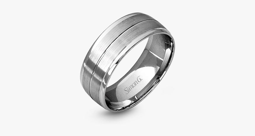 14k White Gold Men S Ring Diamond Showcase Longview, - Simon G Lg103, HD Png Download