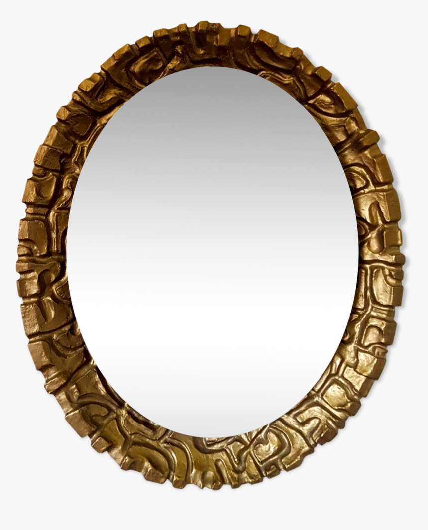 Mirror With Resin Gold Outline, 1960s - Mirror Outline, HD Png Download