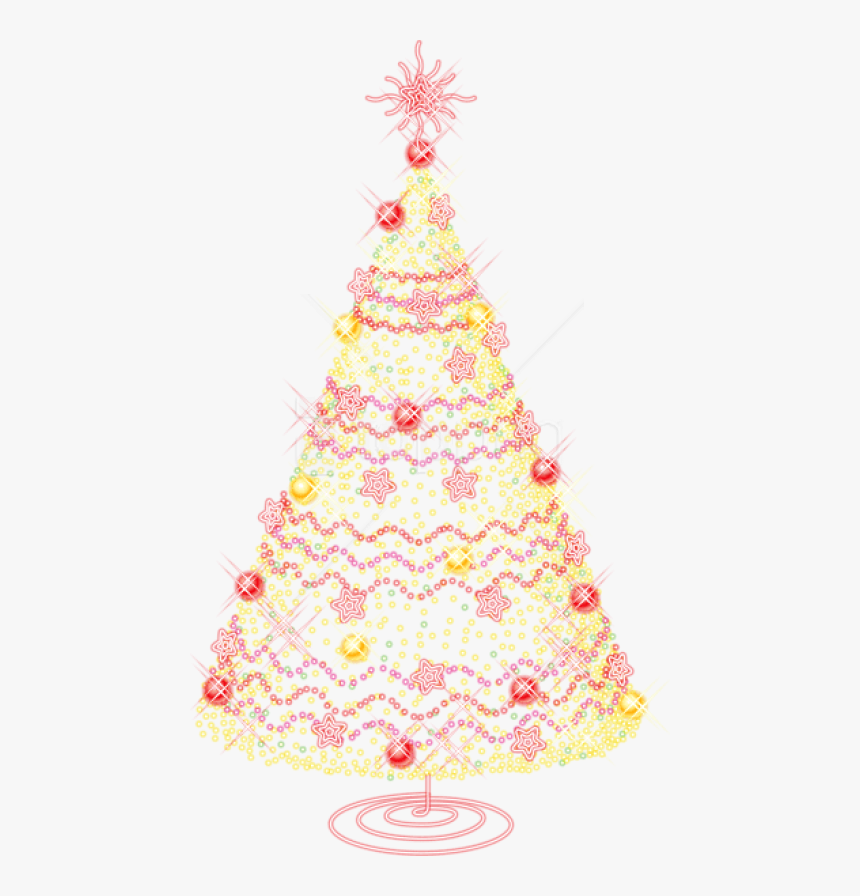 Free Png Large Gold Transparent Christmas Tree With - Transparent Png Christmas Tree Gifs, Png Download