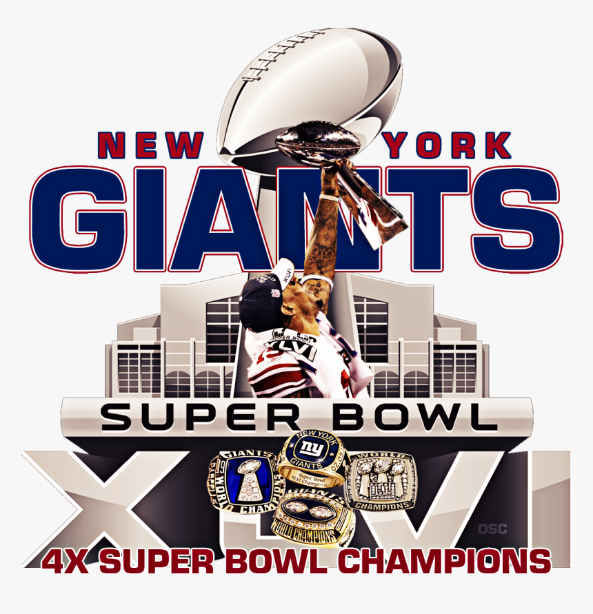 New York Giants 4 Rings, HD Png Download