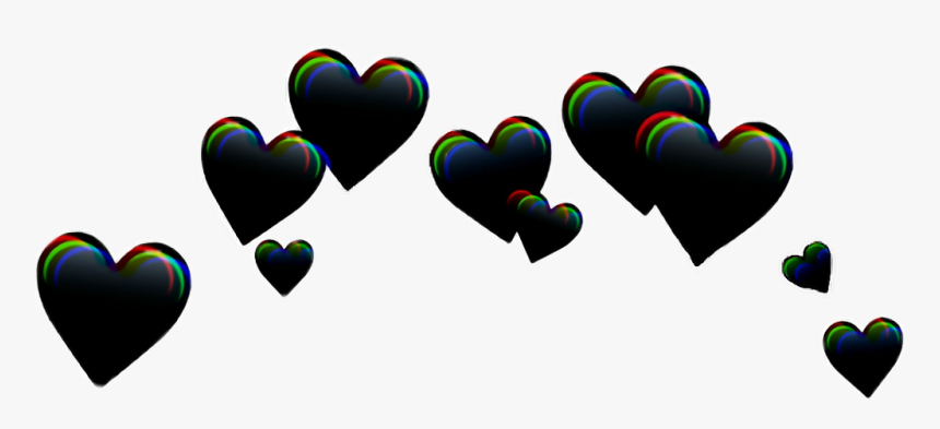 #black #colorful #glitch #vhs #vhstape #glitcheffect - Black Heart Crown Png, Transparent Png