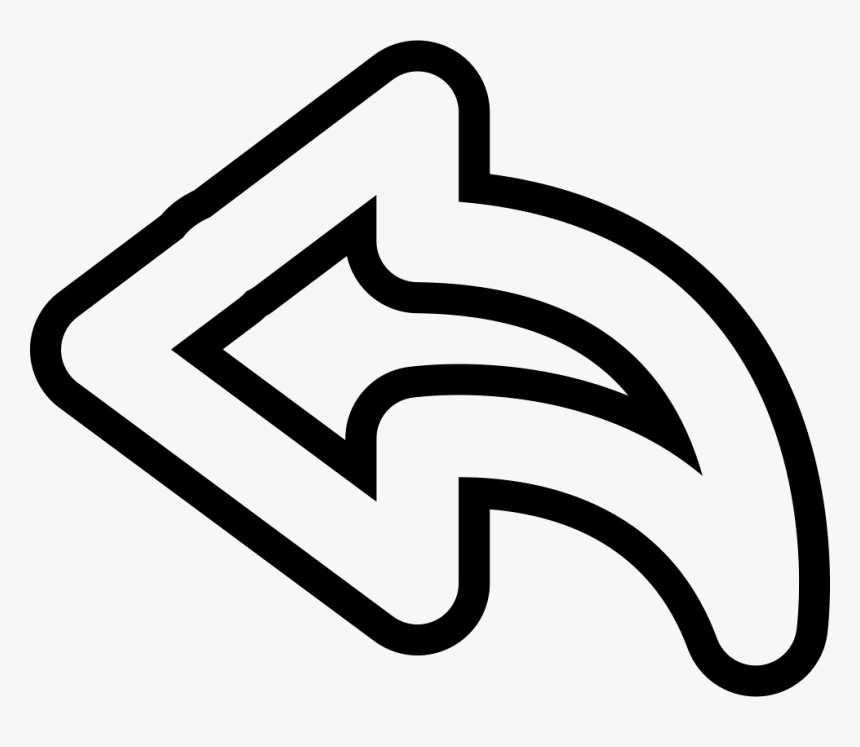 White Return Arrow Logo, HD Png Download