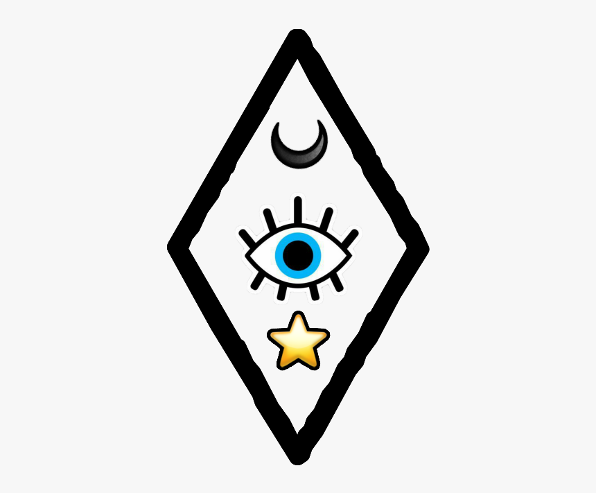 #eye #moon #star #line - Circle, HD Png Download