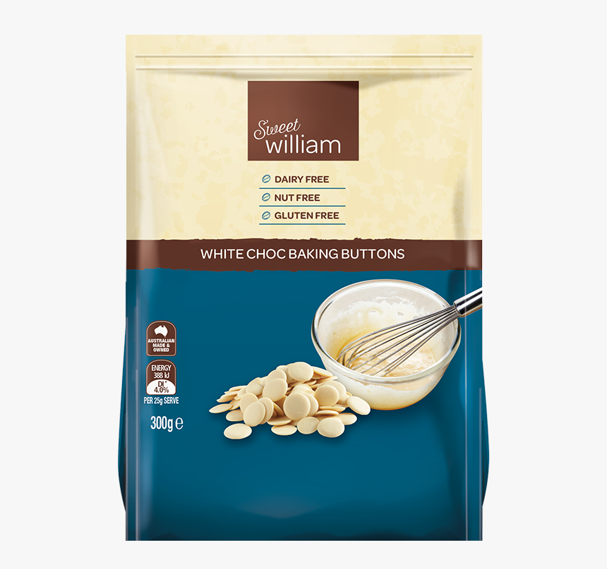 Sweet William White Choc Baking Buttons, HD Png Download