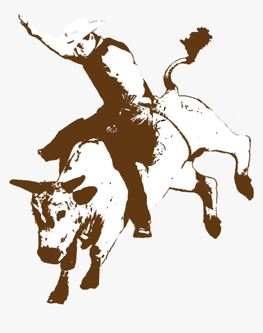 Rodeo Cowboy Bucking Bull Bull Riding - Rodeo Png, Transparent Png