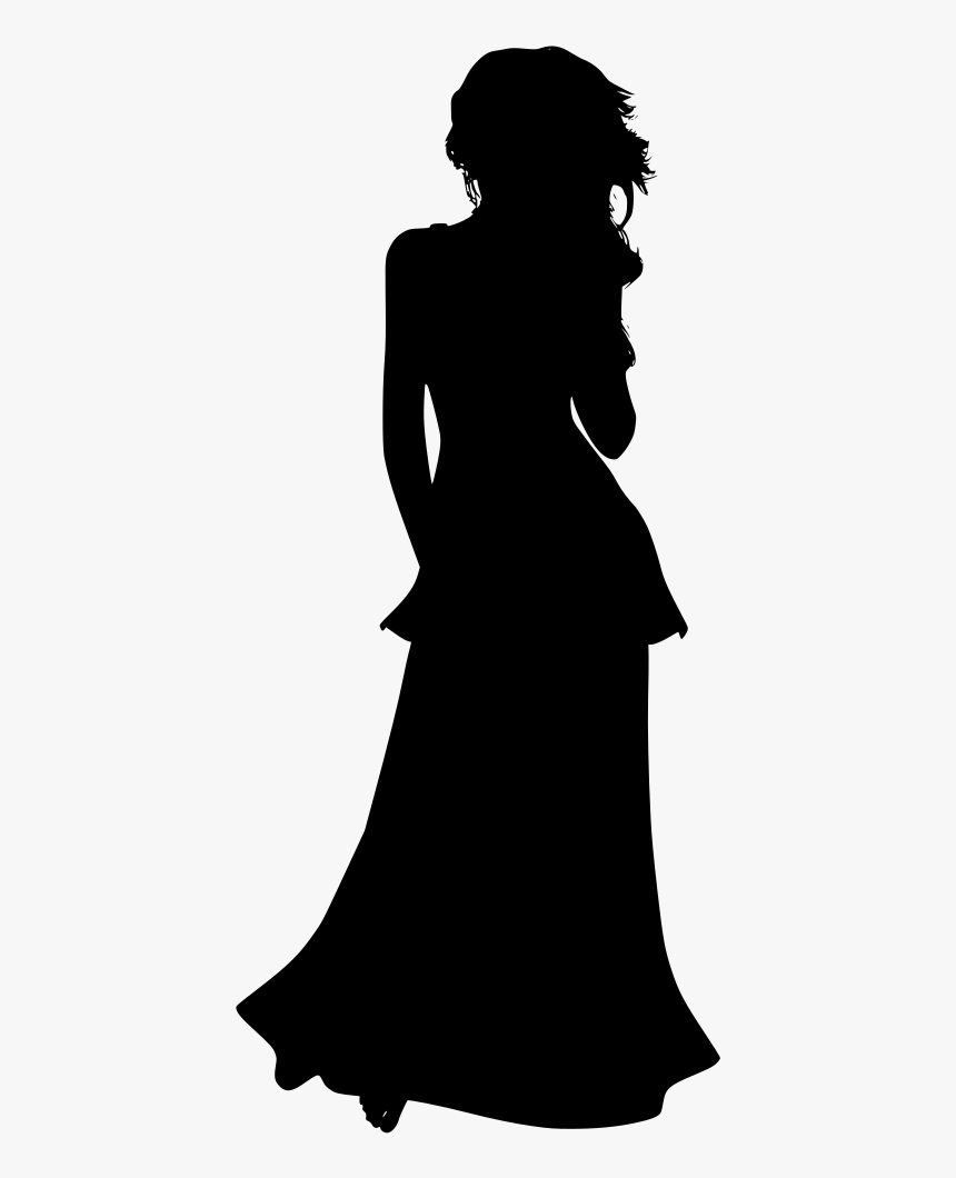 Desenho De Mulher Com Vestido, HD Png Download