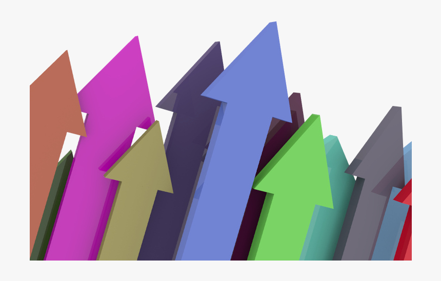 A Group Of Colored Arrows Pointing Up Arrows Going Up Png, Transparent Png , Transparent Png