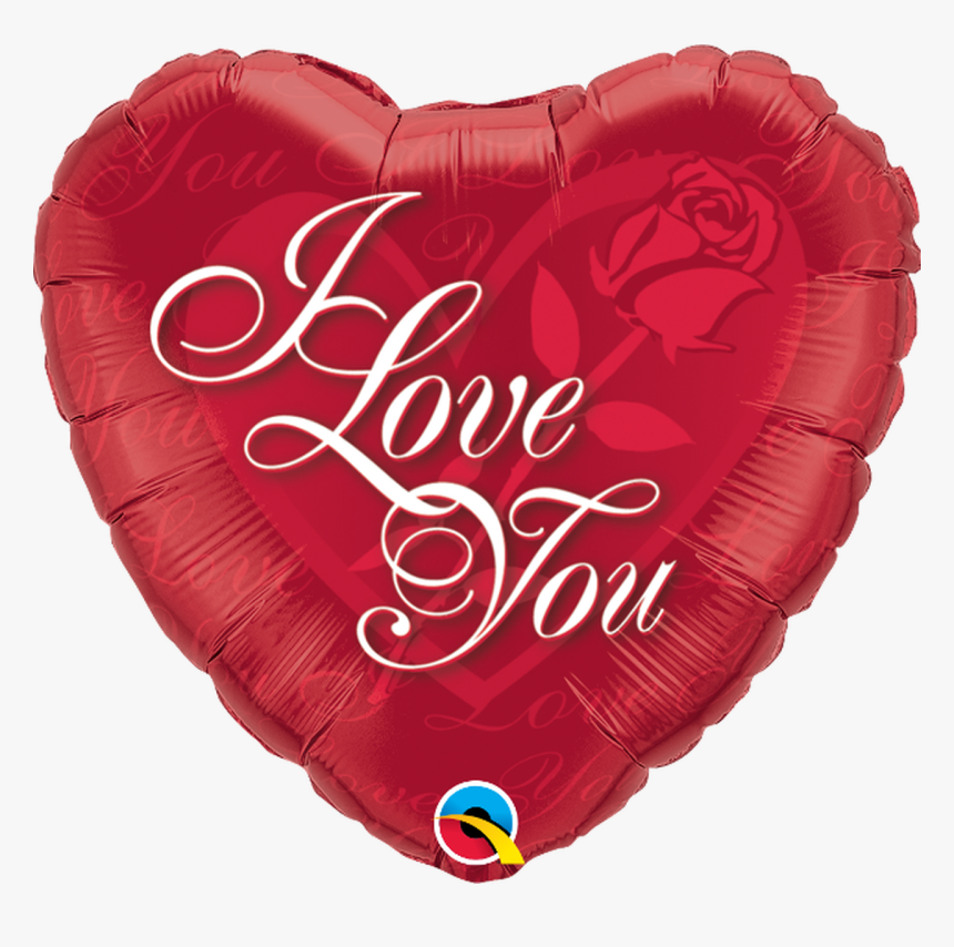 Balão Metalizado Eu Te Amo Com Rosa Vermelha 18 Polegadas - Love You, HD Png Download