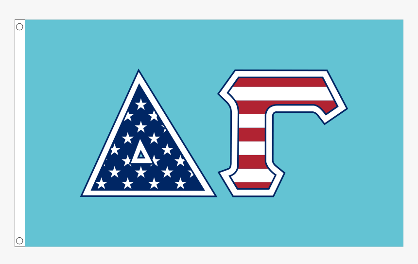 American Flag Greek Flag 
title American Flag Greek - Triangle, HD Png Download