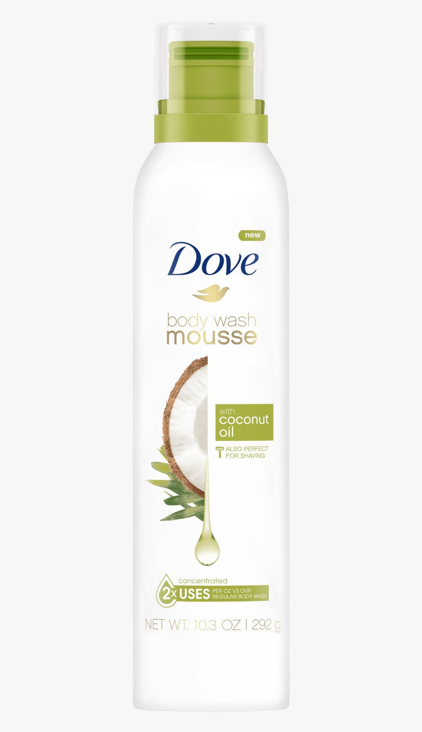 Body Wash Mousse With Coconut Oil - Dove Shower Mousse Coconut, HD Png Download