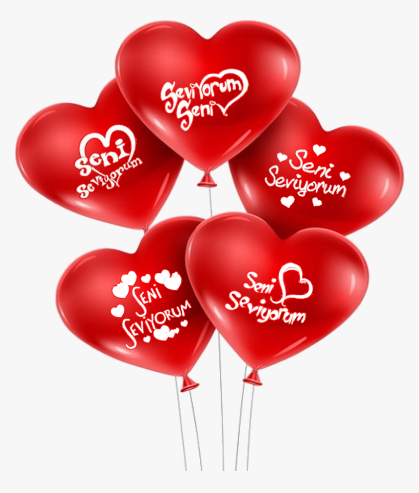 Gebze Balon Baskili Kalpli Balon Sevgiliye Ozel Balon - Heart, HD Png Download