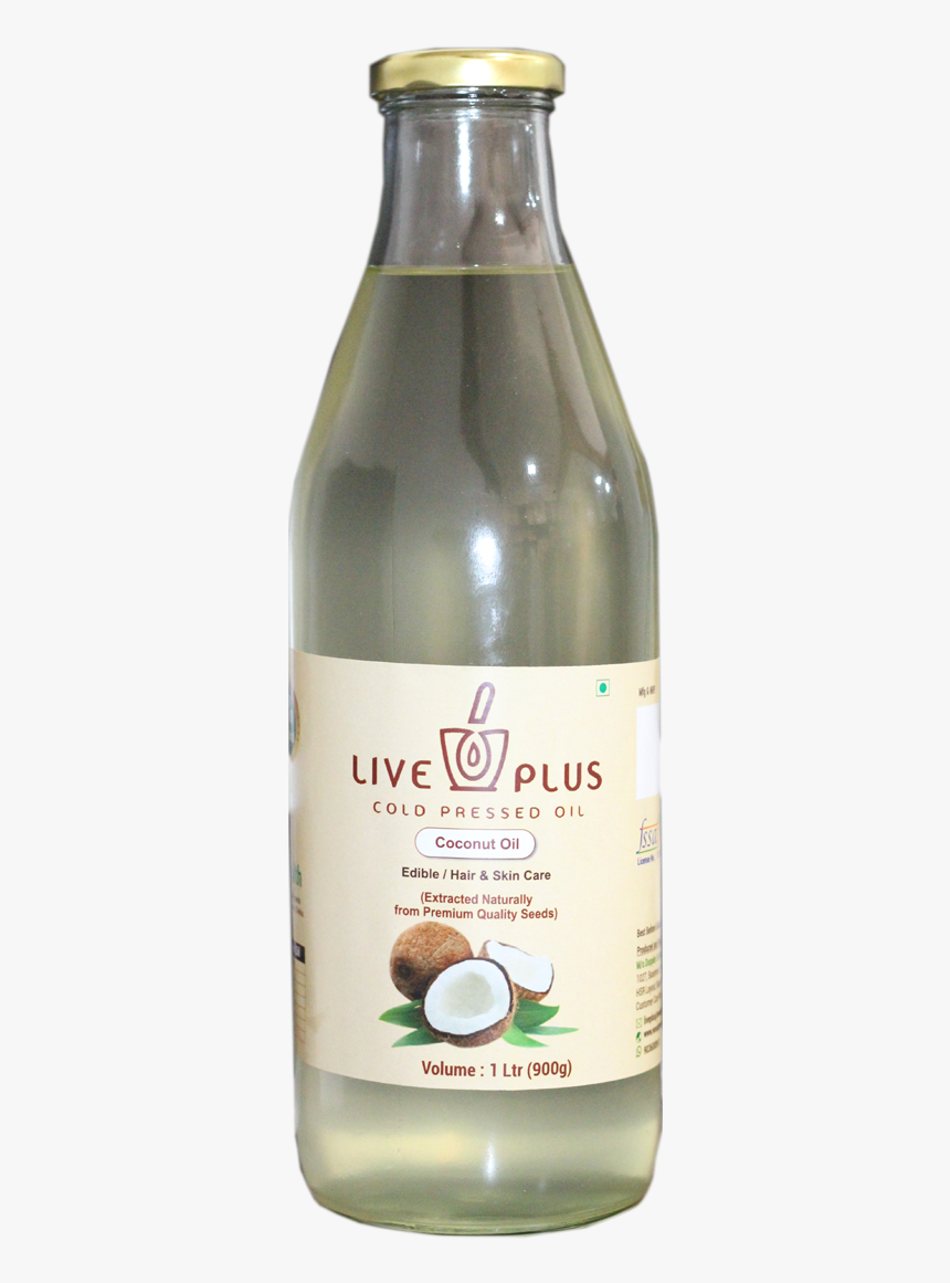 Transparent Coconut Oil Png - Glass Bottle, Png Download