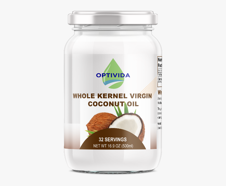 Optivida Whole Kernel Virgin Coconut Oil - Almond Milk, HD Png Download