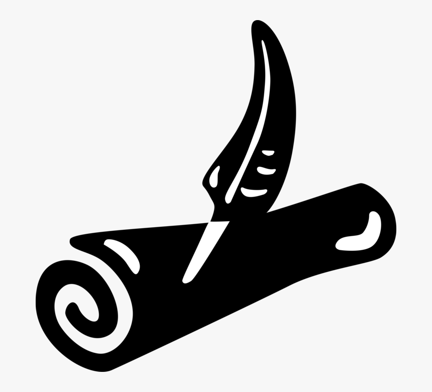 Vector Illustration Of Parchment Or Papyrus Scroll, HD Png Download