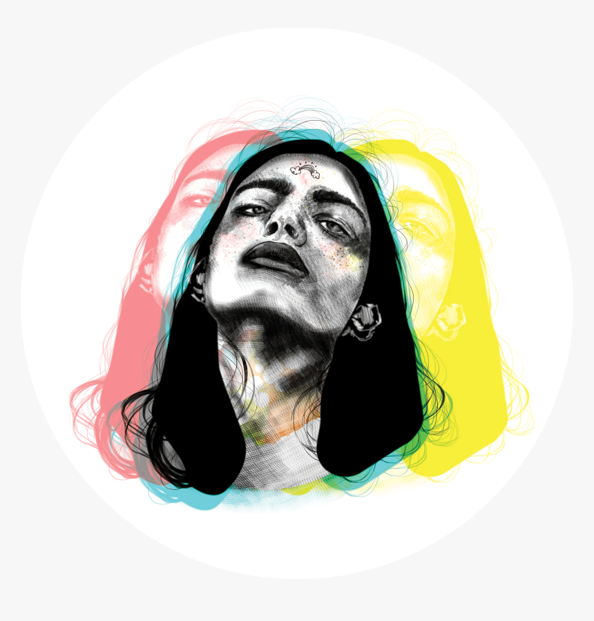 #art #illustration #nativaart #digitalart #womens #tricolor - Illustration, HD Png Download