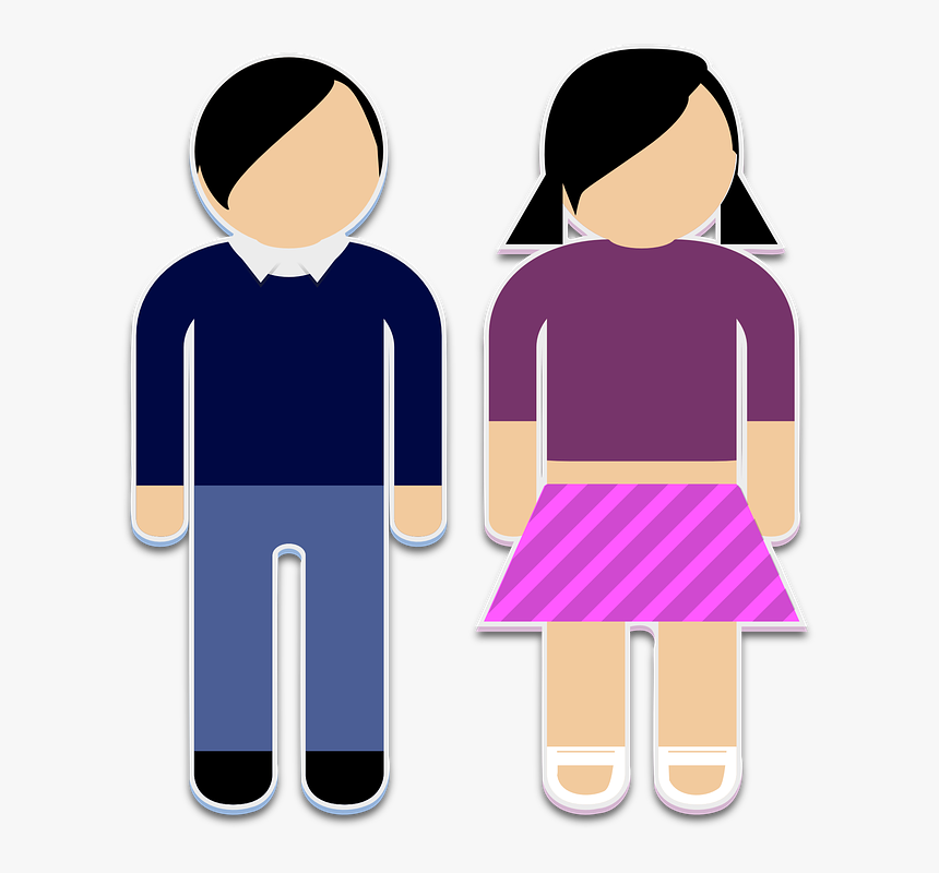 Boy, Girl, Brother, Sister, People, Persons, Friends - Boys And Girls Symbols, HD Png Download
