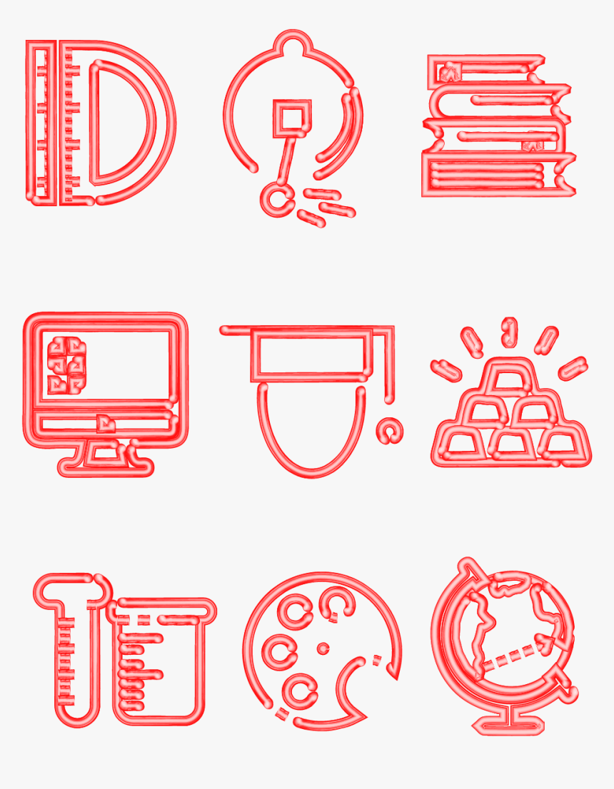 Meb Tricolor التعلم القرطاسية أيقونة المدرسة الالوان, HD Png Download