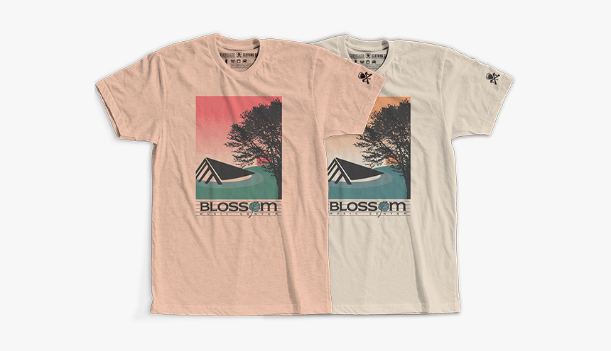 Blossom Sunset T-shirt - Elephant, HD Png Download
