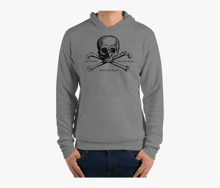 Mens Hoodie Heather-deep Grey Manmade Bonesmen Apparel - Hoodie, HD Png Download