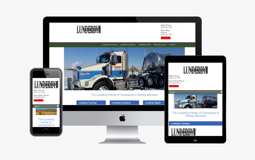 Lunderby Trucking, Llc - Responsive Web Design Image Png, Transparent Png