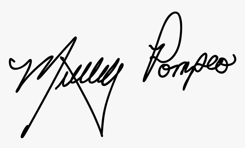 Michael Richard Pompeo Signature, HD Png Download