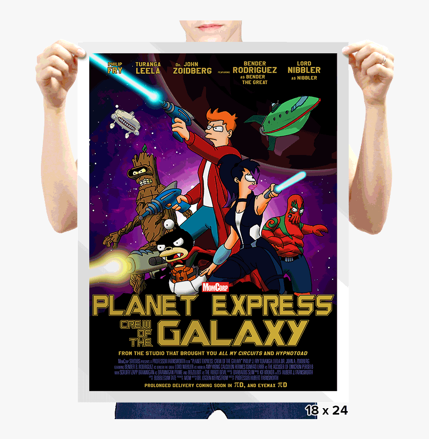 22761 Prints V Planet Express Crew Of The Galaxy - Planet Express Of The Galaxy, HD Png Download