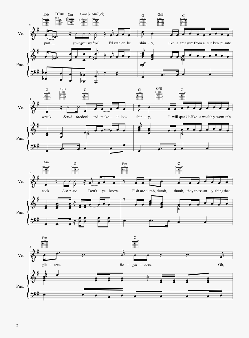 Transparent Moana Boat Png - Sheet Music, Png Download