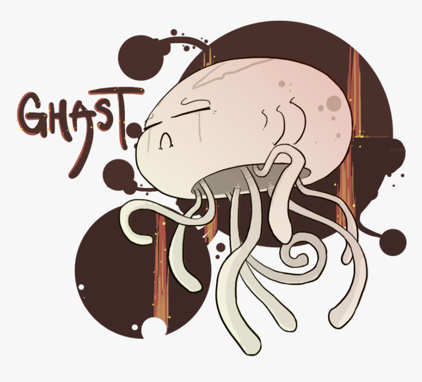 Ghast - Minecraft Fan Art Ghast, HD Png Download