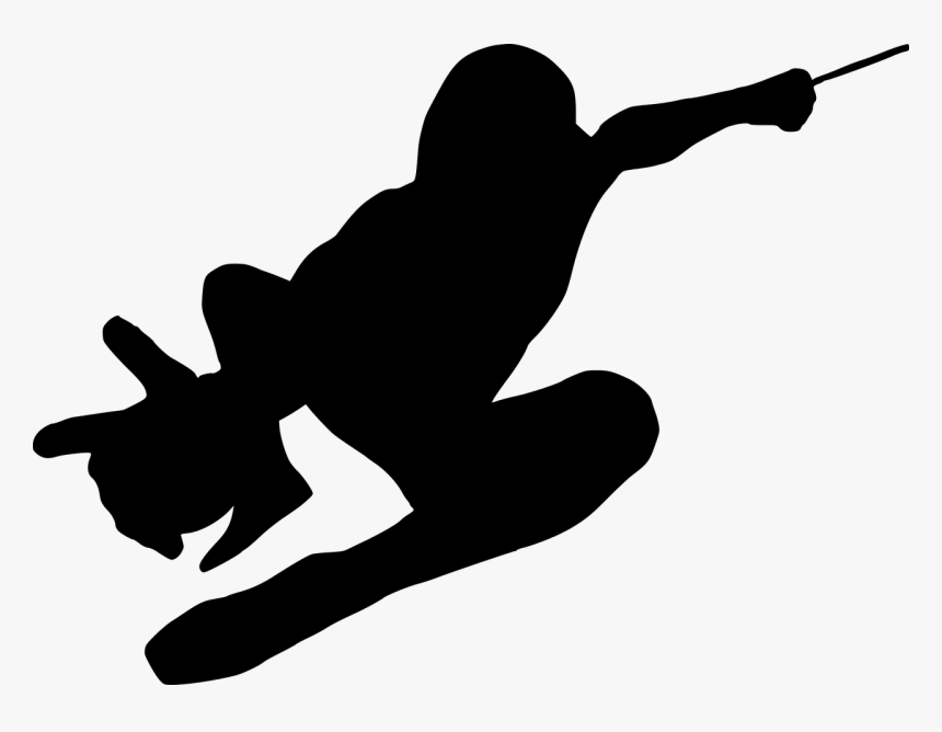 Silhouette Spider-man Clip Art - Spiderman Silhouette Png, Transparent Png