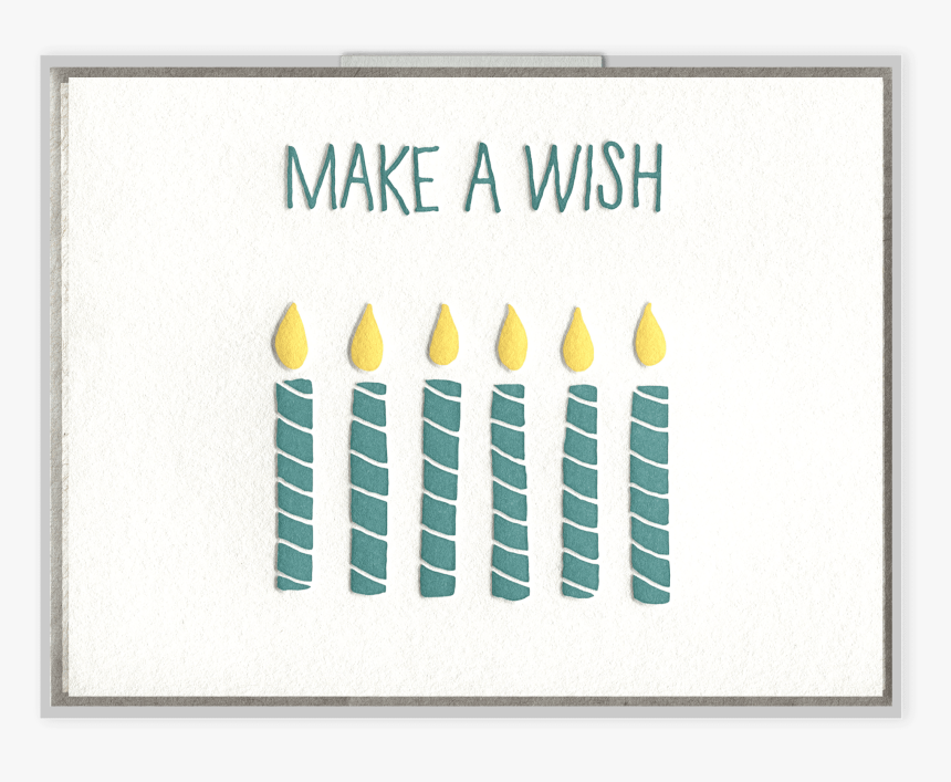 Make A Wish Letterpress Greeting Card - First Day Of Ramadan, HD Png Download