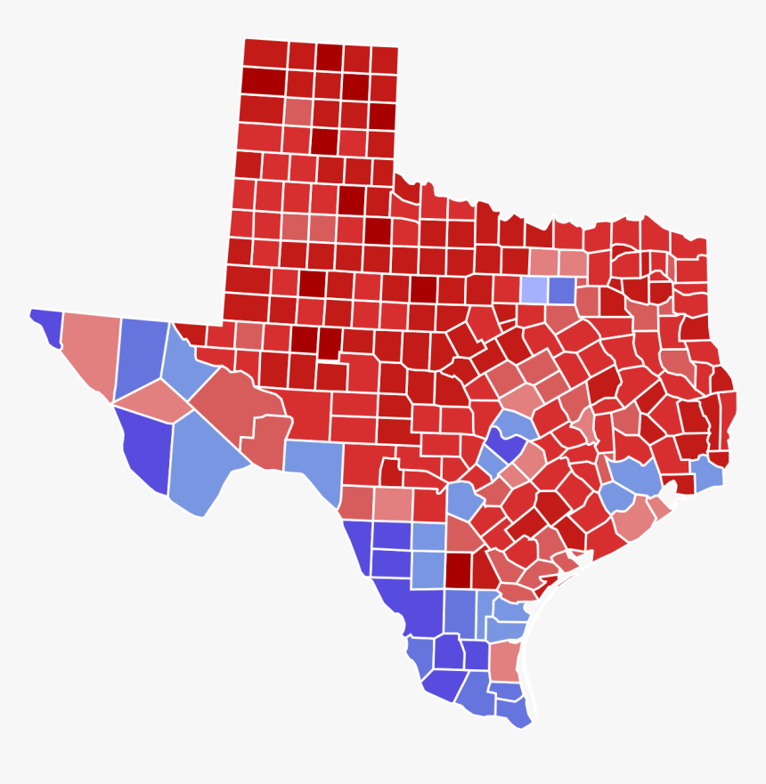 Texas Election Map 2018, HD Png Download