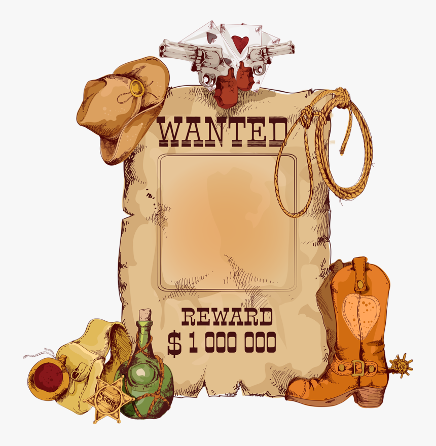 Clip Art Western Border Cowboy, HD Png Download , Transparent Png Image PNGitem