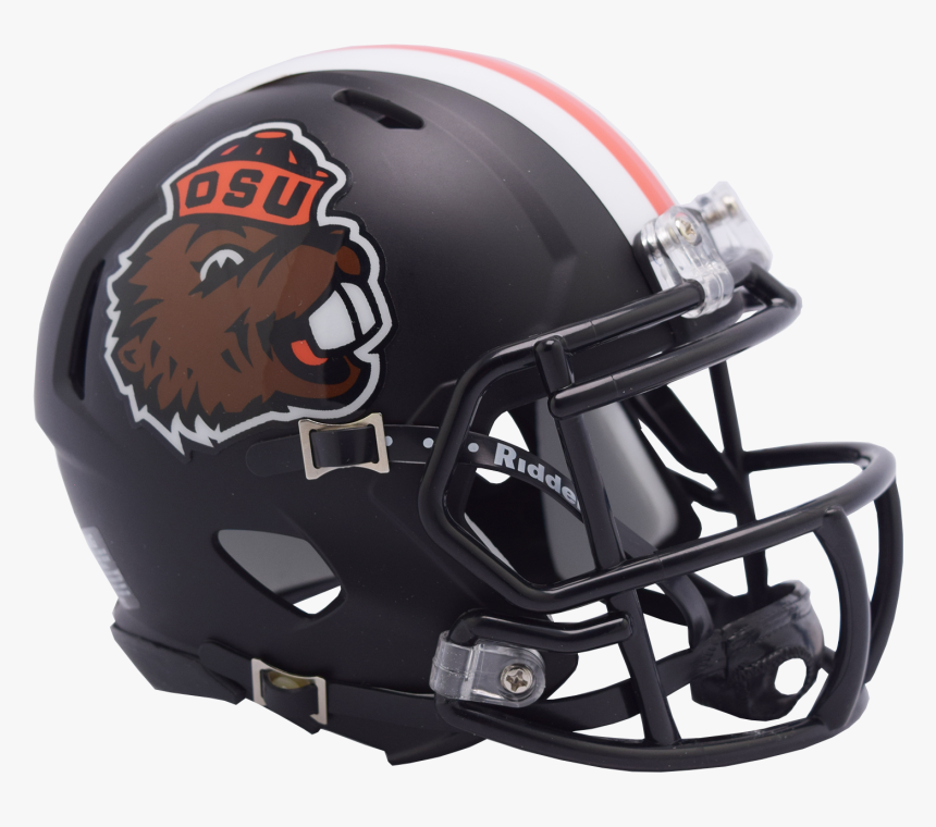 Oregon State Matte Black Speed Mini - Oregon State Football Helmets, HD Png Download