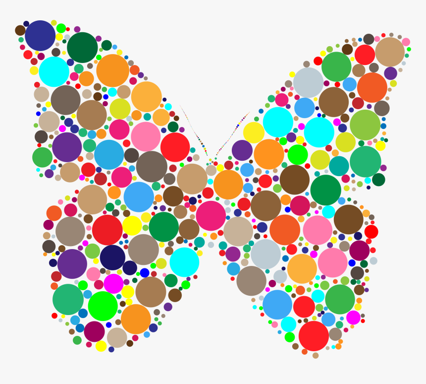 Circles Butterfly Big Image Png - Butterfly With Circles, Transparent Png
