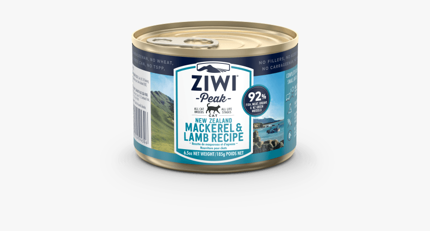 Ziwi Peak Mackerel & Lamb Cat Can 185g Front View - Ziwipeak Wet Cat Food, HD Png Download