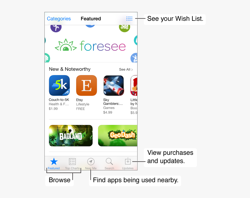 Featured Screen Of App Store, Displaying New & Noteworth - Apps Store Clone Script, HD Png Download