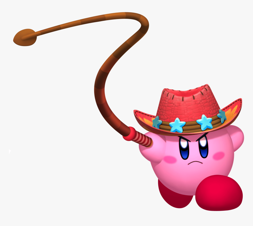 Kirby Holding A Whip - Kirby Return To Dreamland Whip, HD Png Download
