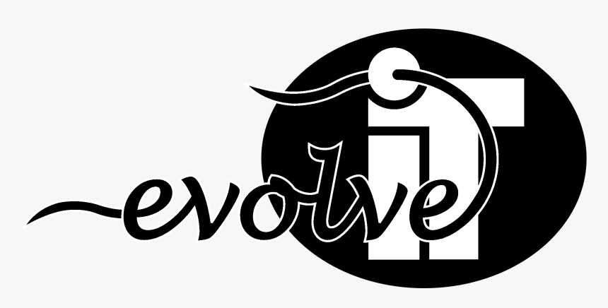 Evolve It Logo Black And White - Graphic Design, HD Png Download