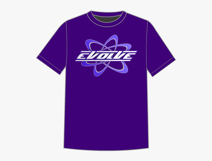 Ev New Skew Tee Logo Purple - Evolve Wrestling T Shirt, HD Png Download