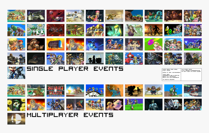 Super Smash Bros Brawl Menus Event Icons, HD Png Download