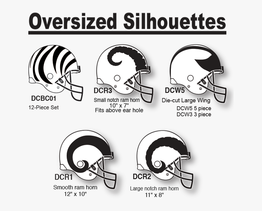 View Ram Horn Football Helmet Decals, HD Png Download , Transparent