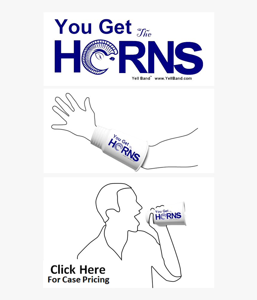Horns Rams Blue - Blue, HD Png Download