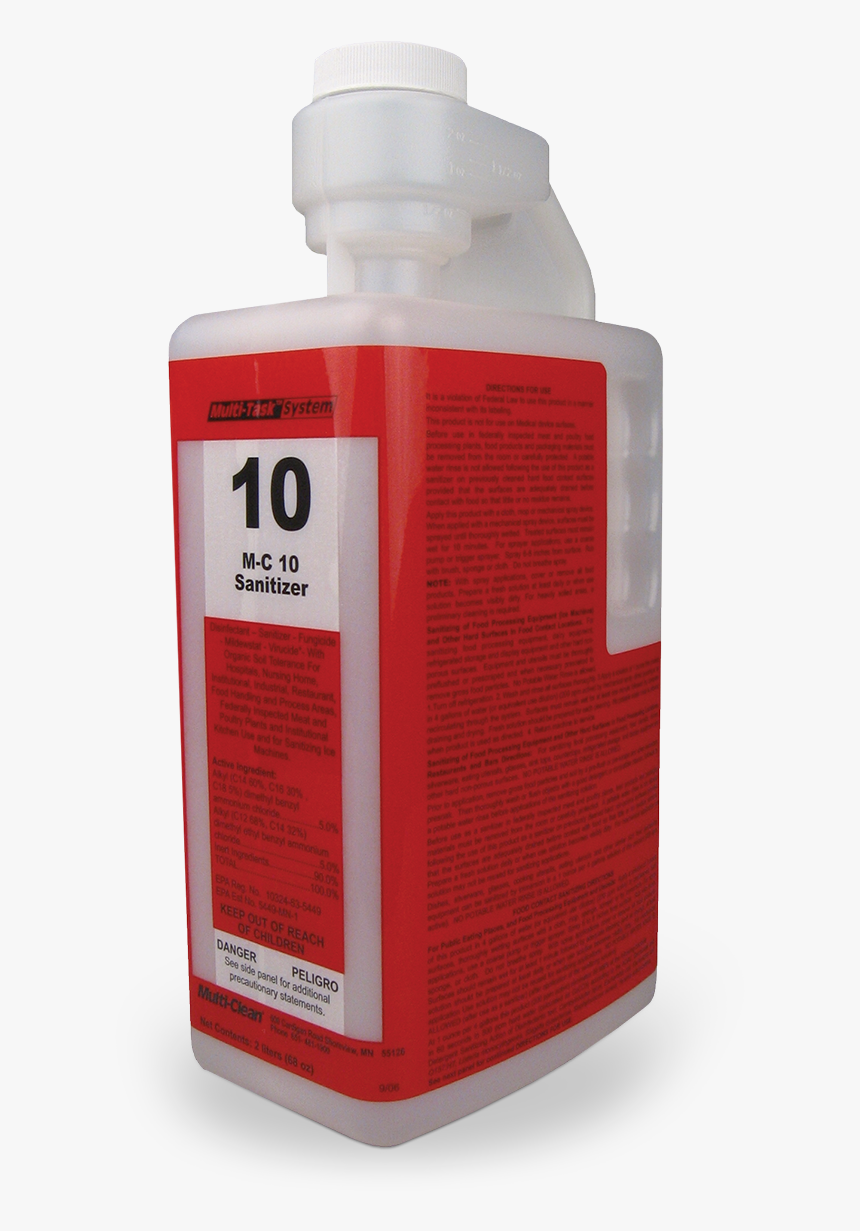 Mc-10 Sanitizer Concentrate Refill As Shown In The - Plastic Bottle, HD Png Download