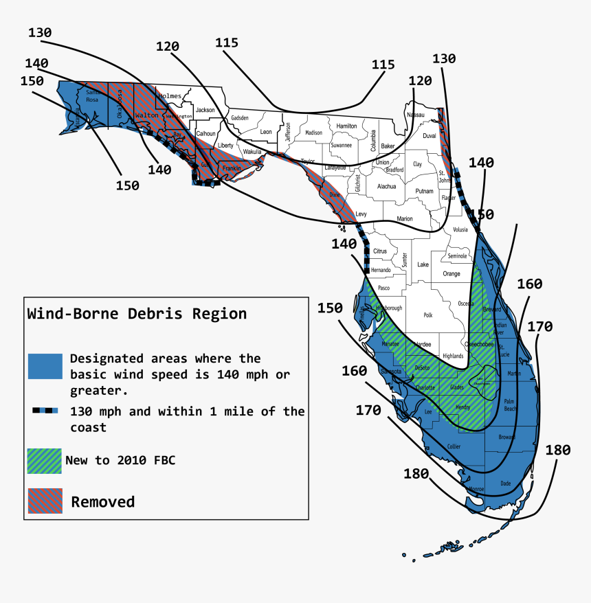 Wind Borne Debris Region, HD Png Download