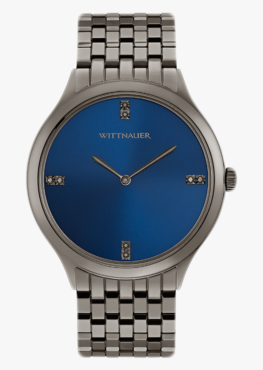 Wittnauer Men S Black Tie Watch With Blue Dial And, HD Png Download