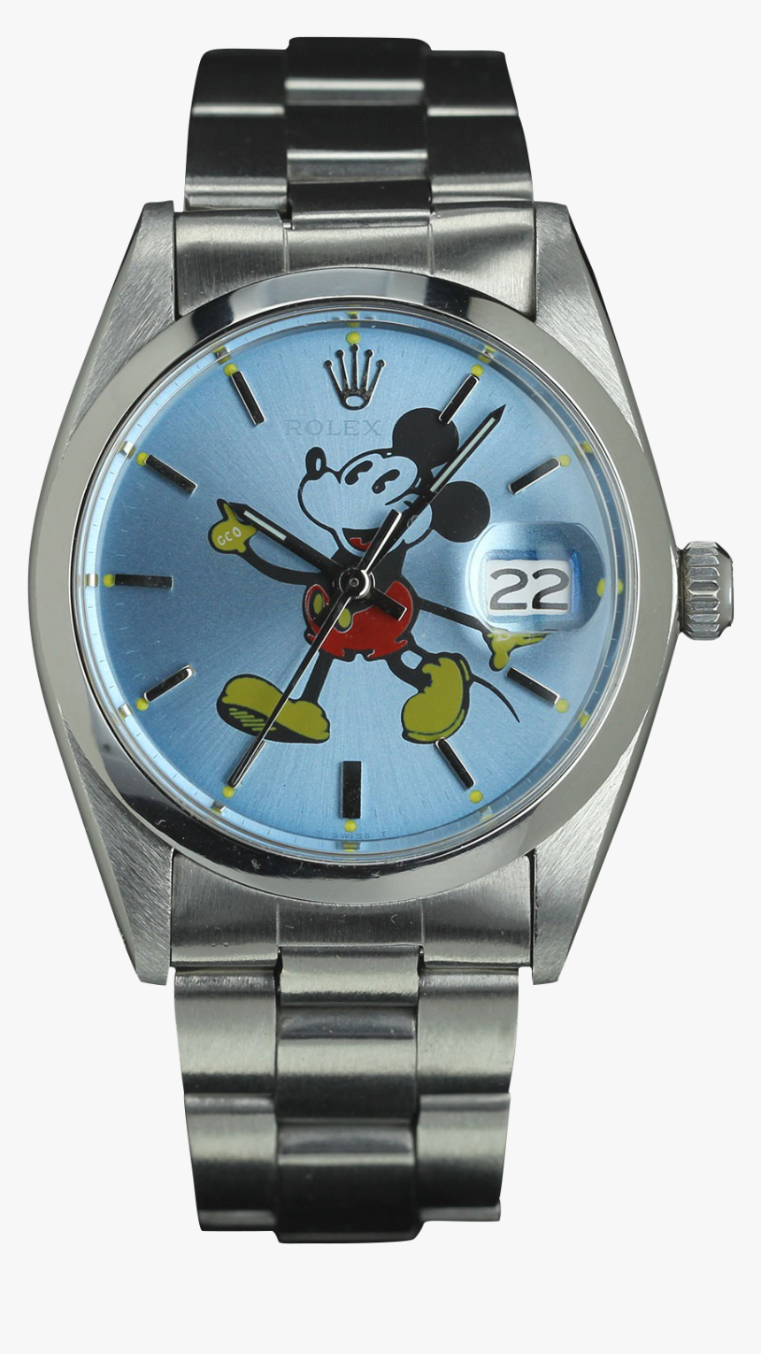 Rolex Oysterdate 6694 Mickey Blue Dial - Analog Watch, HD Png Download